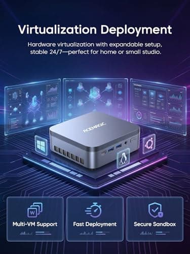 ACEMAGIC M5 Mini PC Intel Core 14500HX Mini Computers, 16GB RAM 512GB SSD, 55W HX-Class Processor 4.9GHz Mini PC Windows 11 Pro Triple 4K HDMI/DP, WiFi 6, Micro Desktop PC for Home Office Business - Thumbnail 4