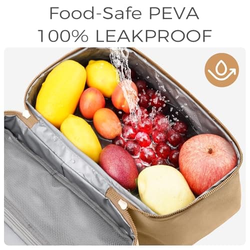 WOOMADA Insulated Lunch Bag For Women - Leakproof Adult Lunch Box With Adjustable Strap, Ideal For Office, Picnic, Hiking, Beach - Stylish Cooler Tote Bag - Thumbnail 4