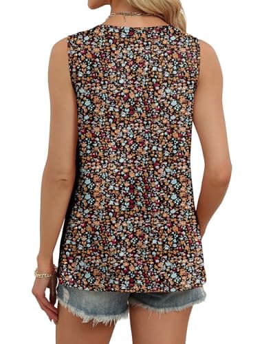 WIHOLL Women's Clothes Spring Fashion Boho Tops Beach Tank Tops Vacation Summer Outfits Cruise Resort Wear Cute Multicolor XL - Thumbnail 5