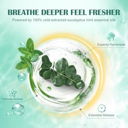 Maybeluck Eucalyptus Mint Shower Steamers 7 Pack - Eucalyptus for Shower, Self Care Mothers Day Gifts from Daughter, Relaxation Spa Gifts for Women & Men, Natural Essential Oil Bombs for Self Care - Thumbnail 3