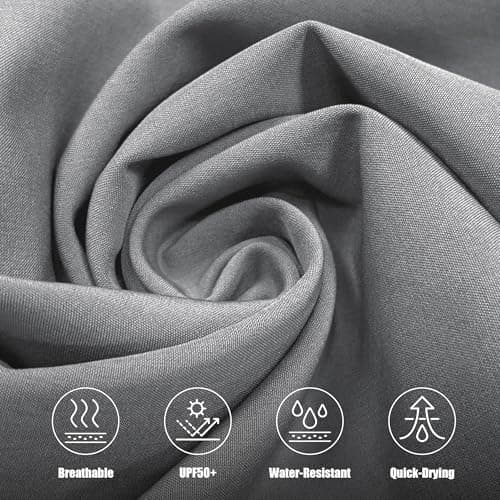 MOURCE Athletic Fit Quick-Dry Track Mens Pants - Drawstring Men's Joggers Golf Breathable, Light Grey 3XL - Thumbnail 4