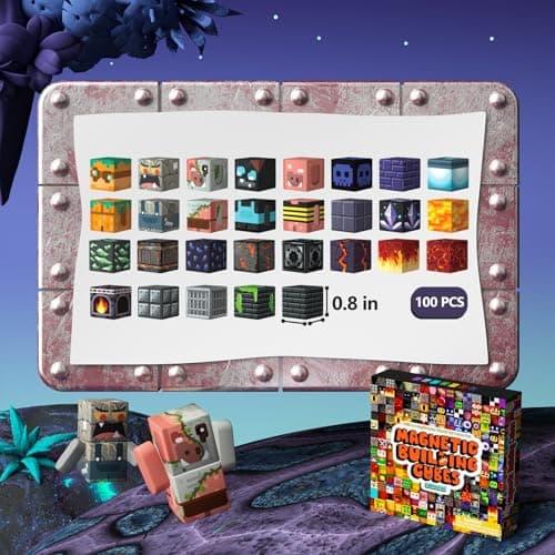 idoot 100PCS Magnetic Blocks - STEM Magnet Building Toys for Kids 3+, Birthday Gifts for Boys & Girls - Thumbnail 5