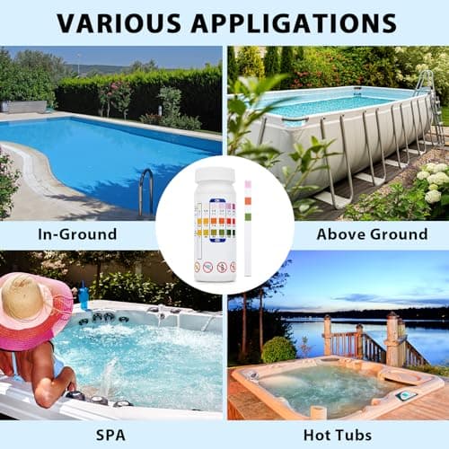 Ainkter Pool Test Strips - 3-in-1 Pool Water Testing Kit for Chlorine/Bromine, pH, Alkalinity - Easy and Accurate Hot Tub Test Strips for Swimming Pools & Spas - 50 Strips - Thumbnail 6