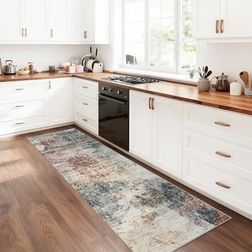 Ruicharm Black Runner Rugs for Hallway: Abstract Washable Runner Rug 2x6 for Entryway Kitchen Bedroom Bathroom - Modern Cozy Home Decor Long Carpet Mat Stain-Resistant - Thumbnail 2