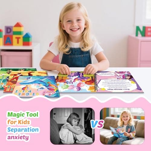 4Pcs Paint by Number Sticker Book for Kids Ages 4-8 | Travel Sticker Activity Books with Stories for Girls | Screen-Free Airplane & Car Toy, Educational Puzzle Easter Craft Gift for Toddlers 3-12 - Thumbnail 3