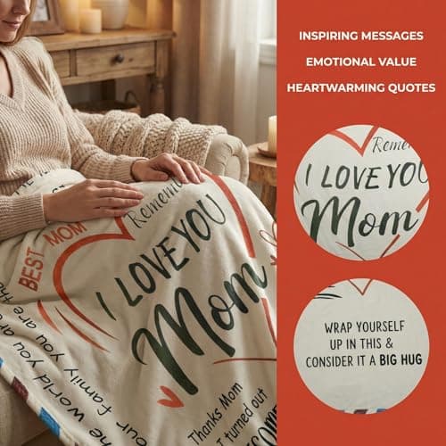 Mothers Day Blanket, Super Soft Throw Blanket,Mother's Day,Anniversary and Birthday Gifts for Mom from Daughter Son, Warm Personalized (60x80) - Thumbnail 2