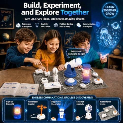 STEM Science Kit for Kids, Electronics Circuit Exploration Toy, 37 PCS - Thumbnail 5