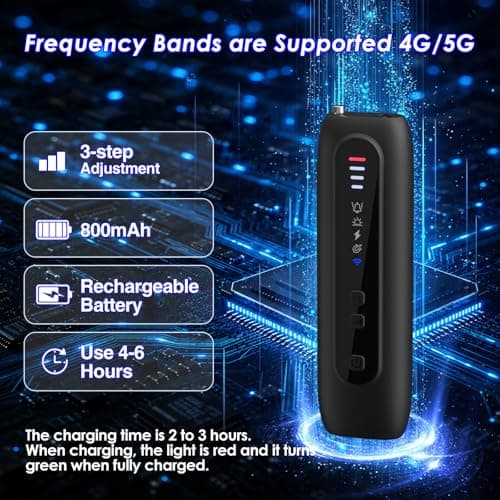 leingee Hidden Camera Detector, 6-in-1 RF Bug Detector for WiFi 4G 5G Signals, GPS Tracker Finder and Listening Device Detector with Infrared Lens Finder - Thumbnail 5