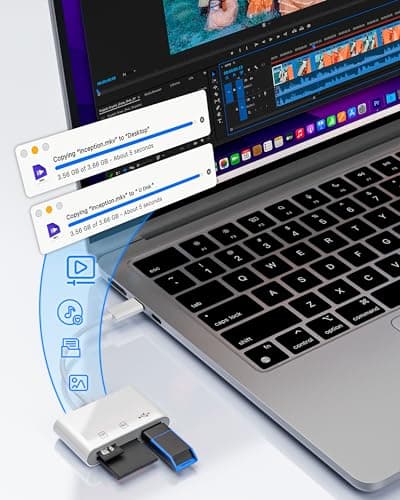 YOFEEPOP SD Card Reader, USB 3.0 Type C Memory Card Adapter, SD/TF Card Reader with USB 3 Port, SD Card Reader Compatible with iPhone 17/16/15, Pro/Air Android Phone Tablet - Thumbnail 5