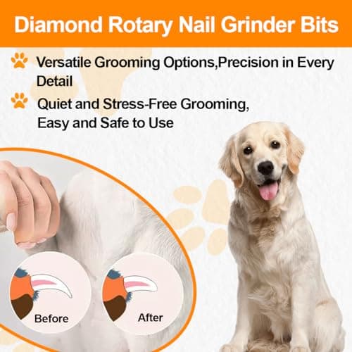Diamond Rotary Pet Nail Grinder Bits Dog Nail Grinder Replacement Head -5PCS 1/8" Replacement Grinder Wheel for Animals Nail Care(Mixed) - Thumbnail 5