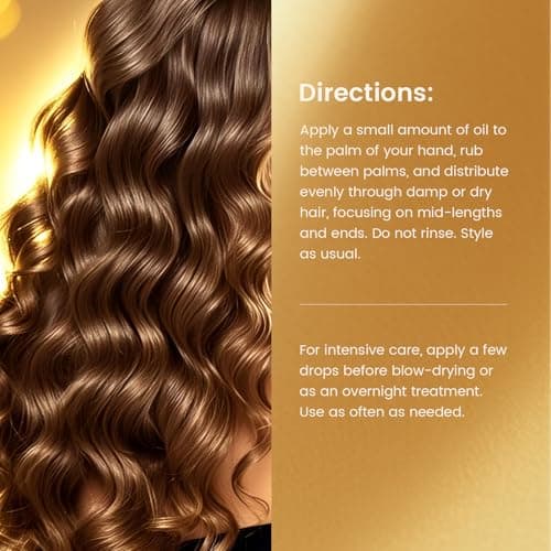 SKUPHI Hair Oil Spray Argan Oil of Morocco for Hair Healing Cold-Pressed Moroccan Argan Oil Serum Mist for Dry Damaged Frizzy Curly Hair Nourishing Treatment Heat Protector 80ml/2.7 fl.oz - Thumbnail 3