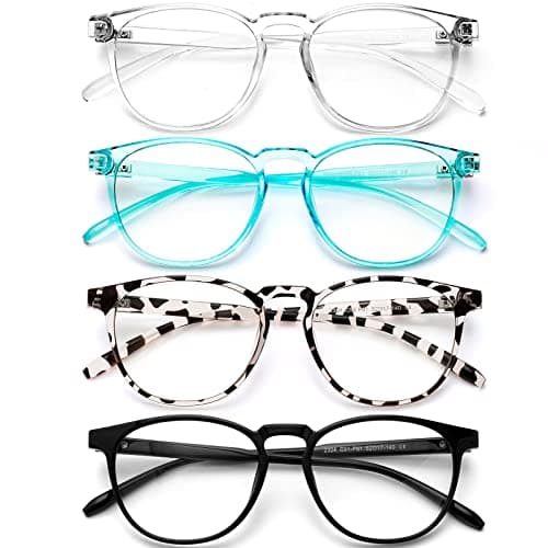 BOSSWIN Blue Light Blocking Glasses for Women/Men - 4-Pack Computer Reading/Gaming/TV/Phone Glasses, Anti-Glare - Image 1
