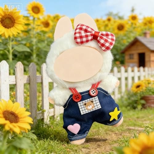 Ezcora 6 Sets Doll Clothes for 17cm Dolls, Fashion Outfit Collection with Hats & Accessories for 6.7 Inch Mini Doll, (No Dolls) (Casual Pastoral Style) - Thumbnail 2