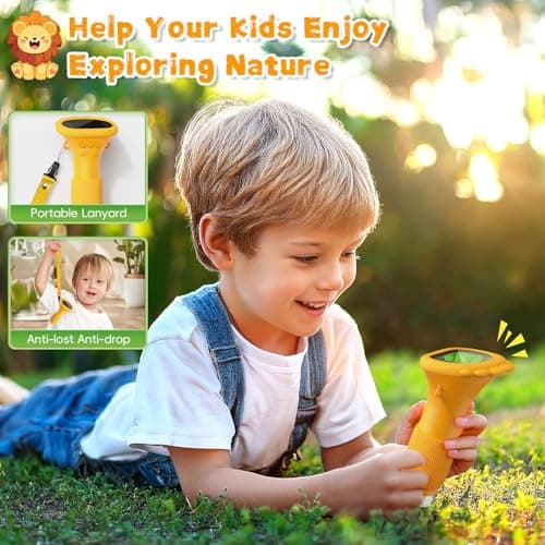 Microscope for Kids, Ahalfcit 1000X Handheld Digital Microscope with 2” HD IPS Screen, Portable Mini Camera for Exploring Nature, Science Educational Toy, Birthday Gift for 3-12 Years Old Boys Girls - Thumbnail 4