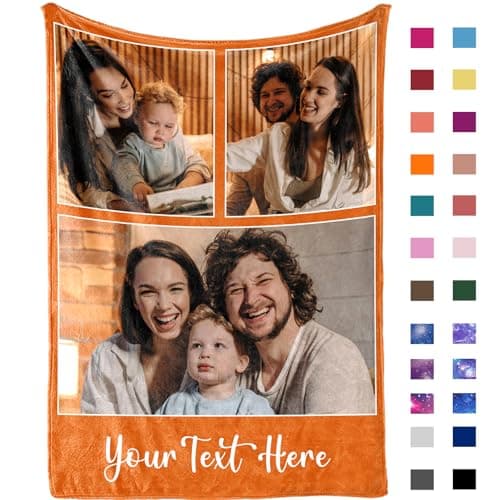 Yofair Mothers Day Blanket Gifts for Mom Custom Blanket with Picture Personalized Mother's Day Blankets Gifts Customized Photo Blanket Mom Birthday Gifts for Women 30" W x 40" L