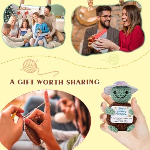 Gifts for Him Her, Positive Crochet Animals with Fragrance, Encouragement Gifts for Women Men, Emotional Support Crochet Gift, for Holidays Such as Mothers Day Fathers Day Birthdays Anniversary - Thumbnail 5