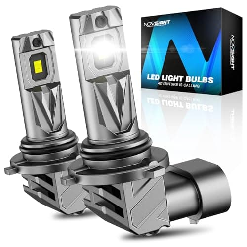 NOVSIGHT HB3/9005 Car Bulbs - 600% Brighter Performance 9005 Light Bulb, 1:1 Mini Size Design, 3-Min Install, Pack of 2 - Image 1