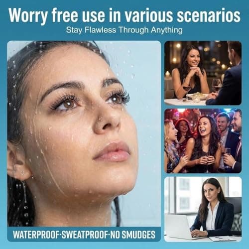 Sensitive Cluster Lash Glue Waterproof – Obeyalash Open Eyes DIY Lash Cluster Glue Strong Hold Eyelash Adhesive for Individual Eyelashes, 2 Week Long Lasting Waterproof for Beginner Friendly(1) - Thumbnail 2