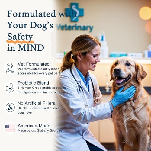Dog Allergy Chews, Dog Probiotics for Itchy Skin Dog Allergy Relief Bites Skin and Coat Supplement Immune Support with Omega 3 Fish Oil Colostrum for Dog Seasonal Allergies Itchy Skin and Ear 120ct - Thumbnail 4