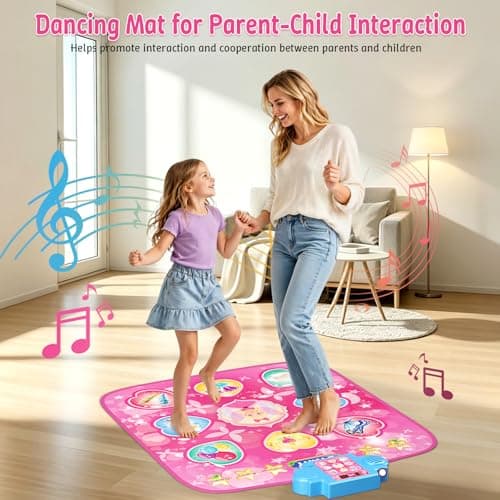 LZFYMXOK Dance Mat for Kids 3-12 – 9-Button Electronic Music Playmat with 3 Game Modes, 8 Challenge Levels & LED Score Display, Anti-Slip Foldable Dancing Pad, Birthday Gifts for Girls - Thumbnail 2