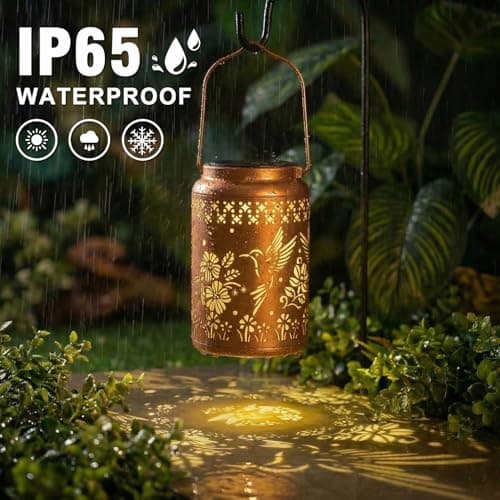 Birthday Gifts for Women Men, Garden Decor Hummingbird Solar Lanterns Outdoor Waterproof, Teacher Appreciation Gifts, Graduation Gifts, Mother Day Gifts for Mom - Thumbnail 3
