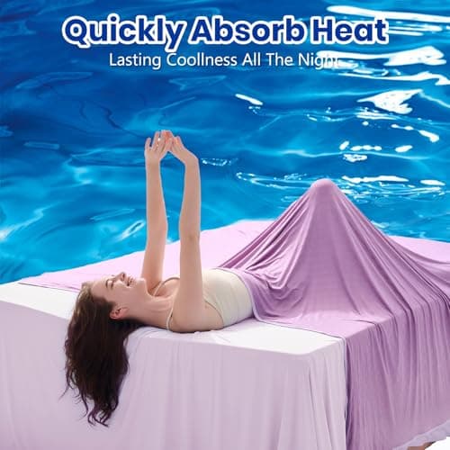 Topcee Cooling Blanket, Summer Cooling Blankets for Hot Sleepers, Arc-Chill Q-Max>0.5 Cool Fiber, Oeko-TEX 100% Certified, Soft, Breathable, Double-Side Bed Throw,Keep Cool for Adults Kids 50"x70" - Thumbnail 2