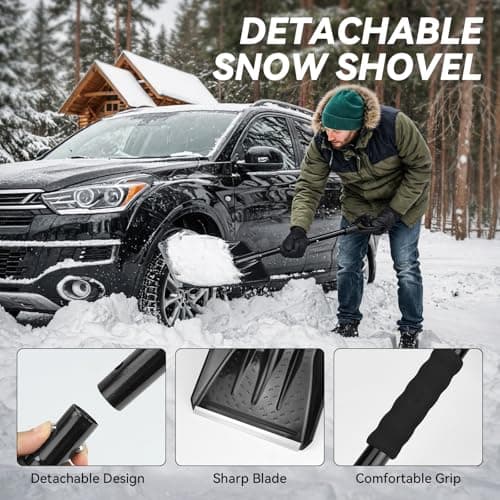 Car Emergency Kit with Portable Air Compressor, Winter Car Safety Roadside Assist Kit, Emergency Car Kit for Cars, Trucks - Thumbnail 4