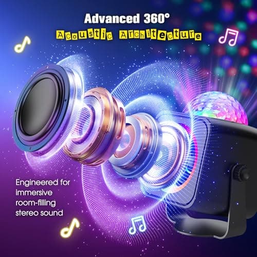 Disco Light Karaoke Microphone Machine: Portable Bluetooth Karaoke Speaker Adjustable Stand Wireless Microphones Party Lights for Adults Kids Toys Birthday Gifts for 4-12 Year Old Boys Girls Family - Thumbnail 6
