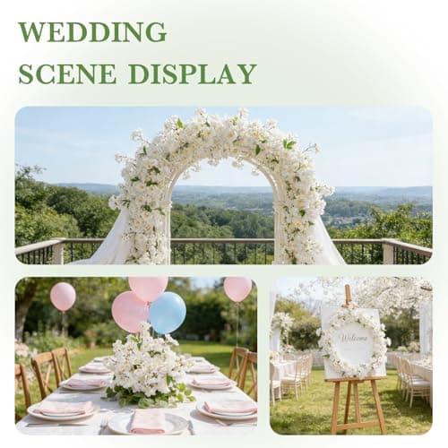 4 Pcs Artificial Cherry Blossom Branches, 27.6" Tall Artificial Silk Flowers Long Stem for Tall Vase, Realistic Fake Cherry Blossom Spring Decorations for Home Office Wedding Table Centerpiece Decor - Thumbnail 6
