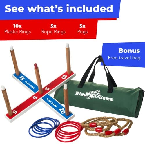 Elite Sportz Ring Toss Games for Kids - Outdoor Yard Game for Adults & Family - Backyard Toys, Outdoor Game, Backyard Games, Lawn Games for Kids Ages 4-8 - Thumbnail 3