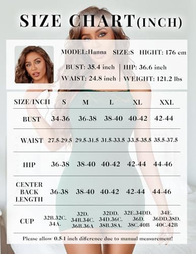 Avidlove Women Lingerie Sleeveless Nightgowns Slip Dress Bodycon Party Dresses Sexy Outfits Modal Nighty (Green,M) - Thumbnail 6