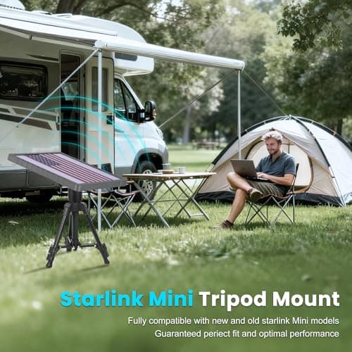 Datop for Starlink Mini Tripod Mount with Pipe Adapter Adjustable Height and Angle for Starlink Mini Tripod kit for Outdoor Camping, Traveling, RV | for starlink mini Accessories - Thumbnail 4