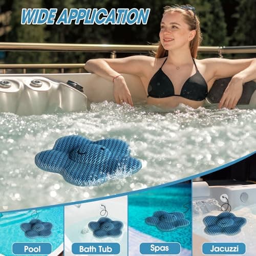 MTWEAR Hot Tub Scum Absorber, Hot Tub Accessories，Hot Tub Scum Sponge for Hot Tub Oil Absorbing Sponge for Hot Tub Skimmer, Hot Tub Sponge Scum Remover (Flower) - Thumbnail 4