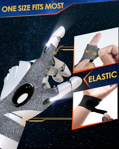 Fathers Day Dad Gifts for Husband, Led Flashlight Gloves Lighted Gloves with Lights, Mens Gifts for Men Him Papa Grandpa Who Wants Nothing, Cool Gadgets for Men Fishing Camping Handyman Repairs - Thumbnail 2