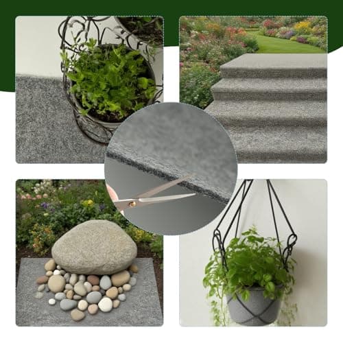 BETAGT 14x40 Inch Front Door Stairs Mat for Stain, Fabric Planter Basket Liner Pads, Non Woven Basket Liner Roll Mats, Hanging Basket Coco Liners for Plants Flower Outdoor Indoor Garden - Thumbnail 6