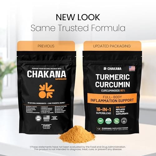 Turmeric Curcumin Supplement Powder with Black Pepper & Ginger – Inflammation Support for Joint Comfort & Mobility – 16-in-1 Natural High Potency Superblend – 1 lb - Thumbnail 2
