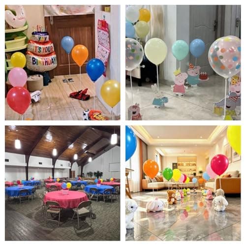 KAIQIZON Balloon Sticks - 100Pcs Balloon Stick and Cup for Decorations Birthday flower bouquet Party Wedding - Thumbnail 5