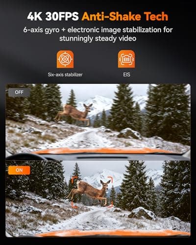 WOLFBOX X5 Duo 4K+2.5K Dash Cam Anti-Shake, 8MP STARVIS 2 IMX678 IMX675, Dual Car Camera Front and Rear, 5.8GHz Wi-Fi GPS, Included 64GB Card, Voice Control, Touch Screen, Parking Mode - Thumbnail 3