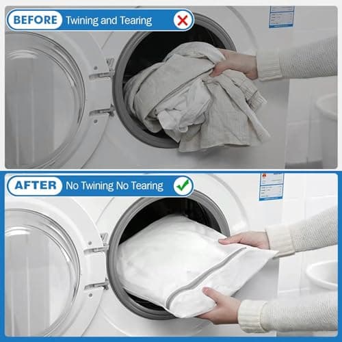 OKAKA 5Pcs Laundry Bags Mesh Wash Bags, Delicate Laundry Bags for Clothes, Hosiery, Underwear, Bed linen - 5 Size - Thumbnail 3