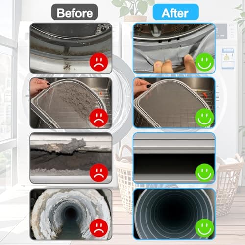 XANGNIER 5 Pack Dryer Vent Cleaner Kit,Flexible Dryer Lint Brush Vent Cleaner,Dryer Lint Trap Cleaning Tool,Laundry Room Essentials Lint Remover Accessories,Household Cleaning Tools - Thumbnail 2