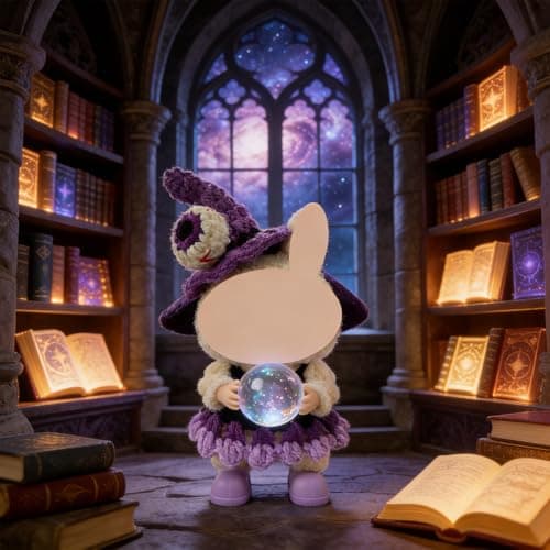 Ezcora 5 Sets Magical Fantasy Dress-Up Clothes for 17cm Dolls, Pumpkin, Witch, Bunny, Cat & Fantasy Outfits, 6.7-Inch Doll Accessories with Shoes and Glasses, Kawaii Idea (No Dolls) - Thumbnail 5