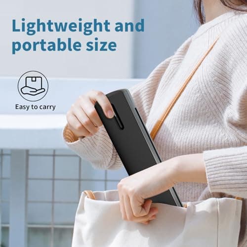 TAGZILO C80 Wireless Printer with Folded Thermal Paper, Inkless Portable Printer for Travel, Supports A4 8.5 x 11 Inch Thermal Paper, Compatible with Phone & Laptop (Dark Black) - Thumbnail 3