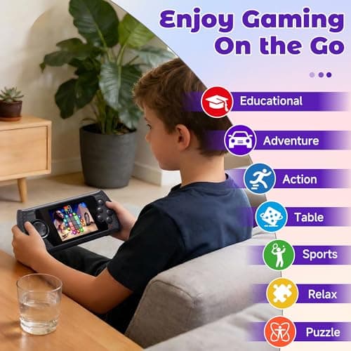 16 Bit Handheld Game for Kids Built-in 230 HD Classic Retro Video Games USB Rechargeable 3.0 Inch Childrens Travel Electronics Toys Portable Gaming Player System Gift for Boys Girls Ages 4-8-12 - Thumbnail 4