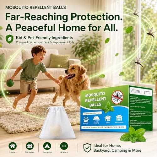 Elasound Mosquito Repellent Balls 36 Pack, Natural Botanical Mosquito Repellent Outdoor Patio, Baby & Kids Effective Safe, Long-Lasting Indoor & Outdoor Protection for Fishing, Yard, Camping & Travel - Thumbnail 4
