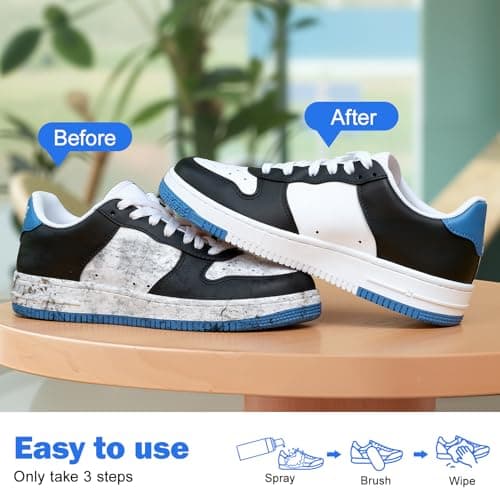 Coklean Foam Shoe Cleaner, White Sneaker Cleaner Kit for Tennis Shoes, Running, Golf, PU, Nubuck,Sole, Shoe Cleaning Kit 1Pack - Thumbnail 5