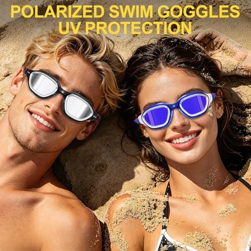 Whale Swim Goggles Polarized Anti-Fog Lenses, Unisex | 100% UV Protection | Anti-Fog Design (Glacier Blue; Polarized Lens) - Thumbnail 5