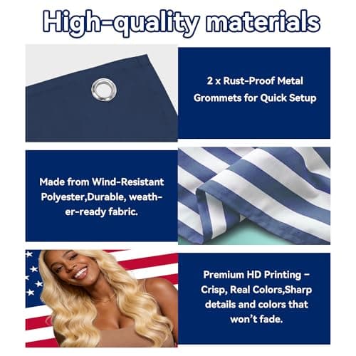 3x5 ft Custom Flag - Personalize with Photo/Text/Logo, Custom Flag Tapestry, Indoor/Outdoor Use, Wall or Desk Display, Ideal Gift for Home Decor (250th Anniversary Flag) - Thumbnail 4