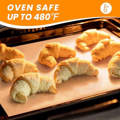 Silicone Baking Mat Roll - Best German Silicone - Heat Resistant Baking Macaron Bread Mat, Non-stick Pastry Mat, Reusable Dough Rolling Mat, Non Slip Countertop Protector Mat, Counter Mat, Oven Mat - Thumbnail 2