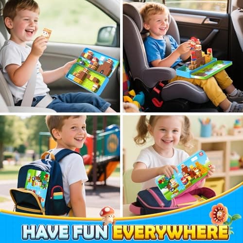 Coodoo Magnetic Blocks Travel Toys with Portable Metal Tin – Toddler Magnet Tiles Building Blocks STEM, Montessori Kids Toys for 3+ Year Old Boys & Girls, Classroom Must Haves, and Sensory Toys - Thumbnail 3