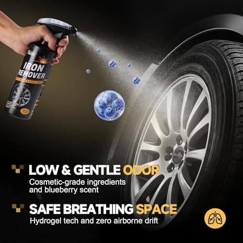 toretark Iron Remover, Fallout & Iron Remover for Car Detailing, Fast Removal Brake Dust & Rust and Wheel Cleaner, Safe for All Vehicle Paint & Wheels, Tire Shine and Preps for Wax (16oz) - Thumbnail 5